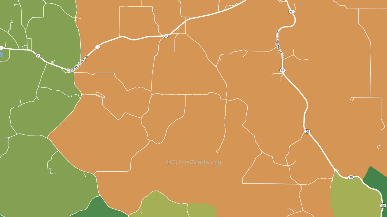 Cornwall, ID Map of Theft Rates