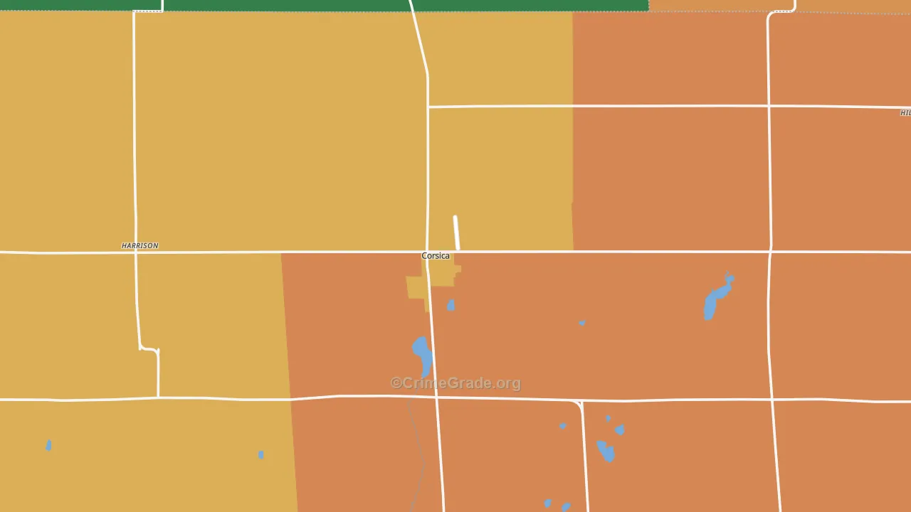 Corsica, SD Map of Theft Rates