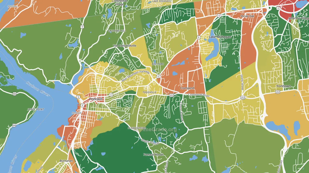 Cortlandt Manor, NY Map of Theft Rates