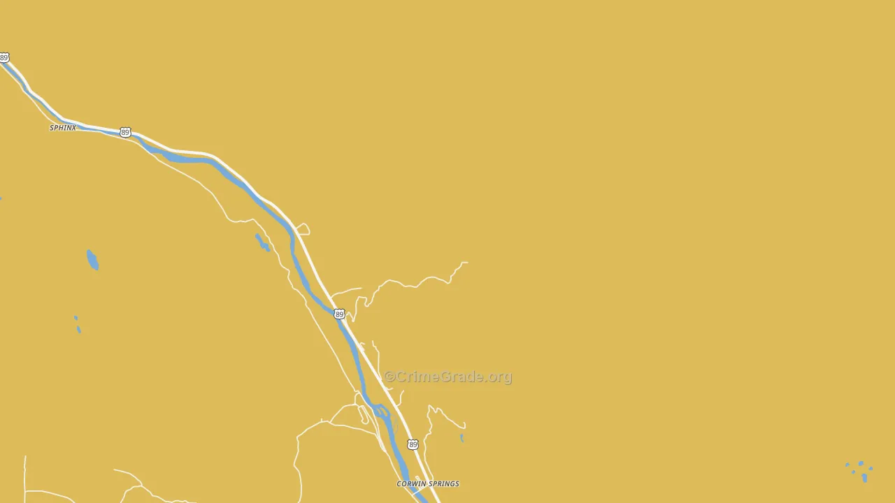Corwin Springs, MT Map of Theft Rates