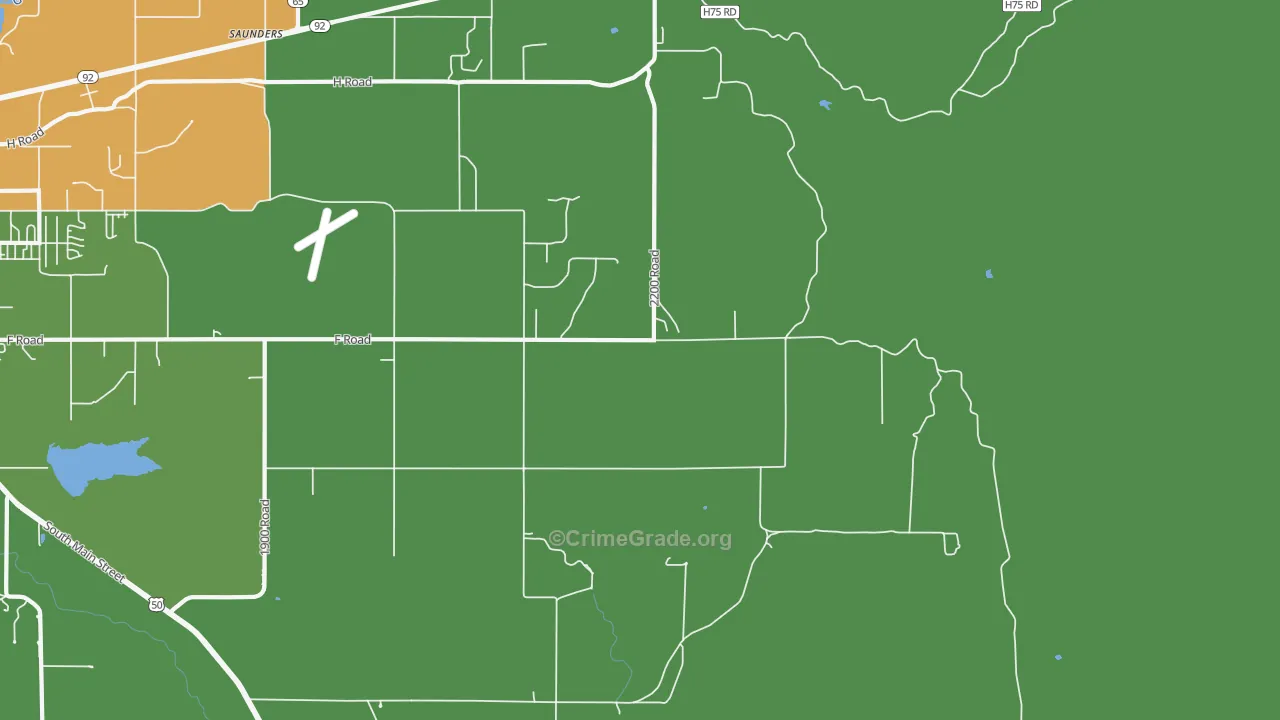 Cory, CO Map of Theft Rates