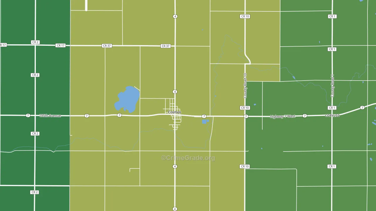 Cosmos, MN Map of Theft Rates