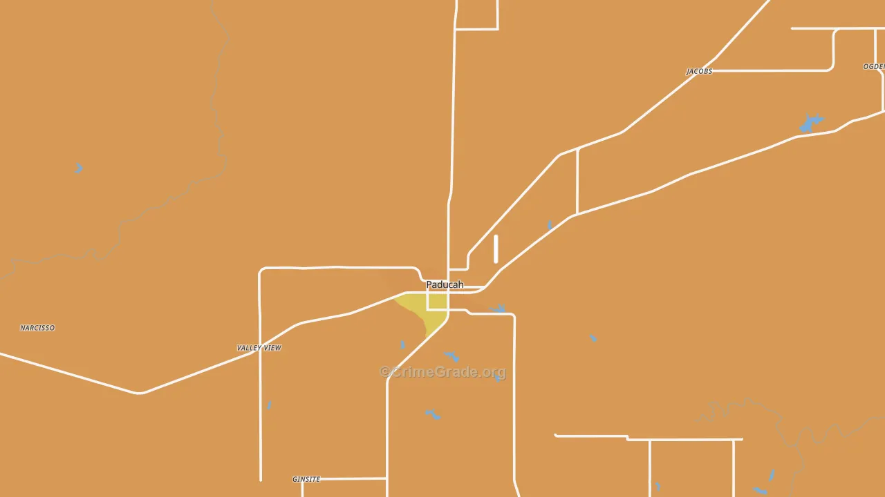 Cottle County, TX Map of Theft Rates