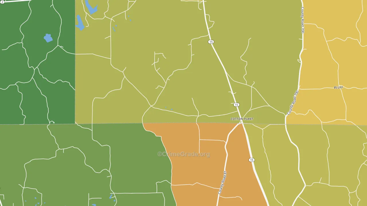 Cotton Plant, MS Map of Theft Rates