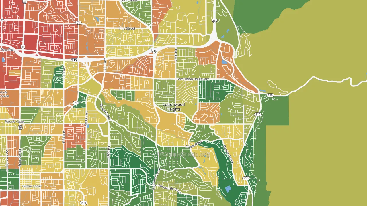 Cottonwood Heights, UT Map of Theft Rates