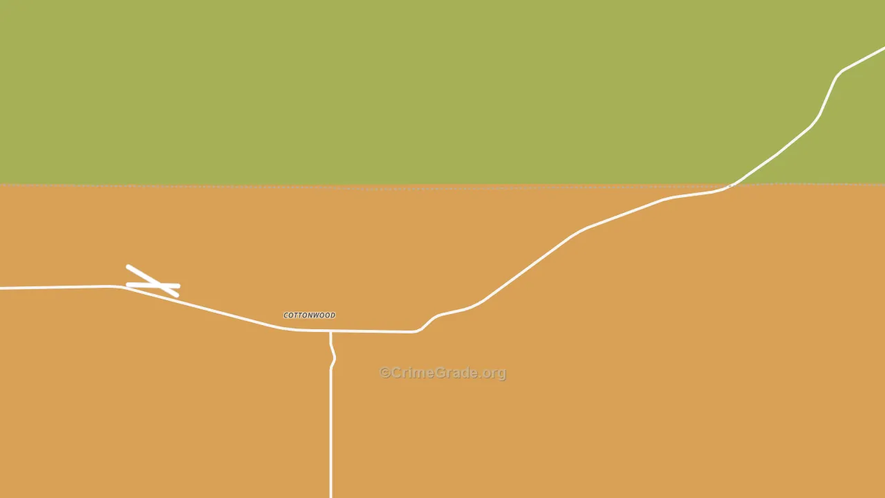 Cottonwood, SD Map of Theft Rates