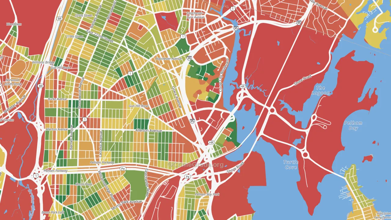 Country Club, Bronx, NY Map of Theft Rates