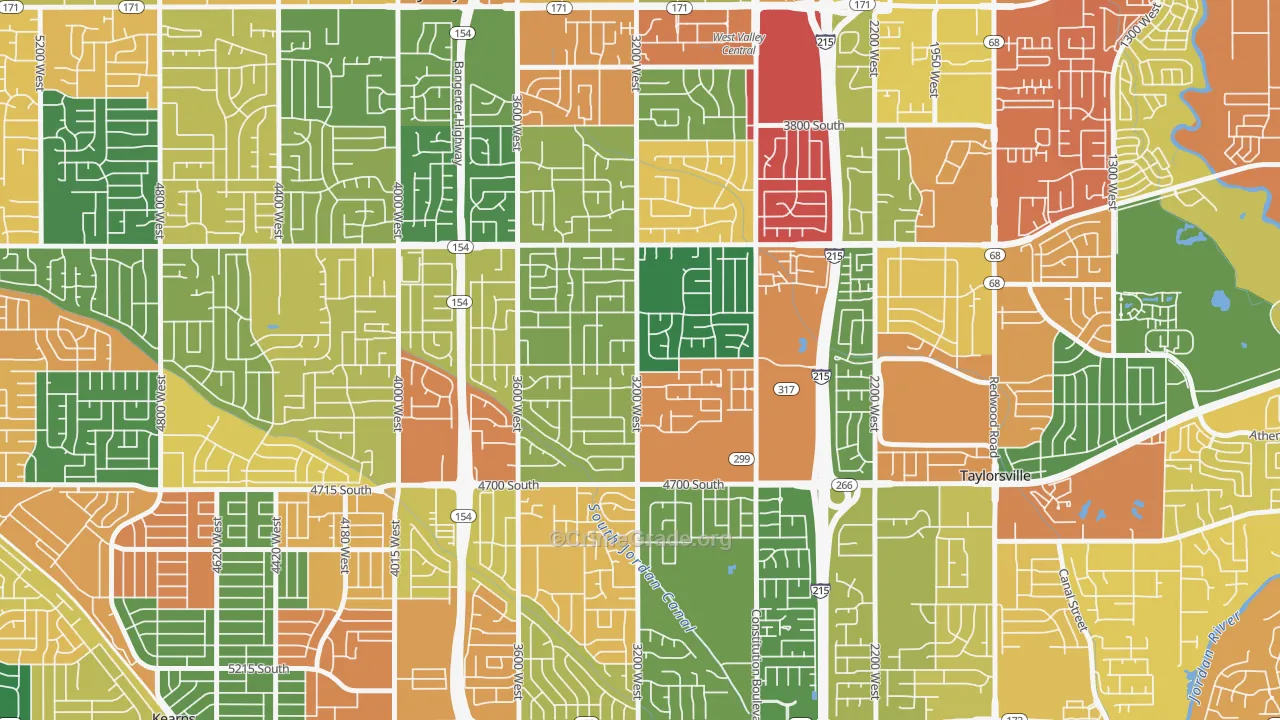 Country Squire Estates, West Valley City, UT Map of Theft Rates