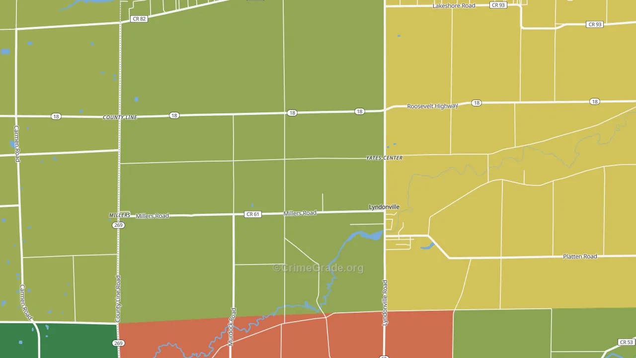 County Line, NY Map of Theft Rates