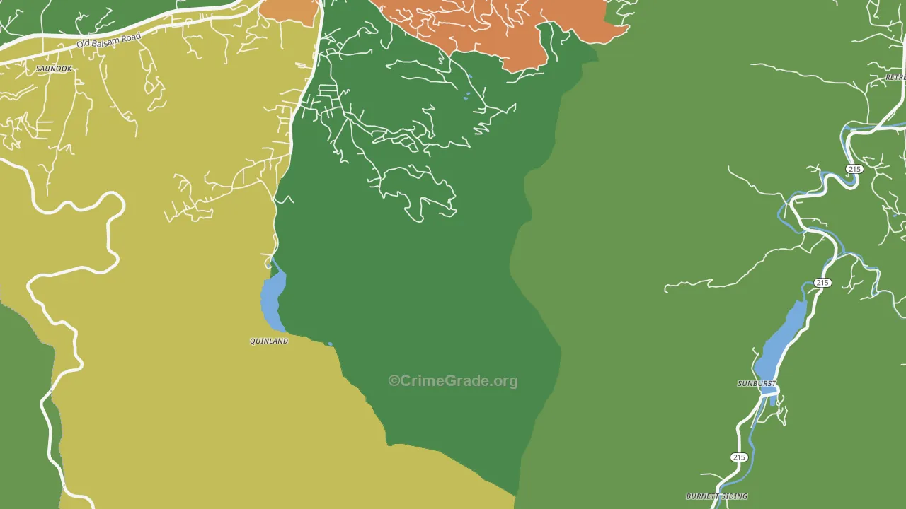 Cove Creek, NC Map of Theft Rates
