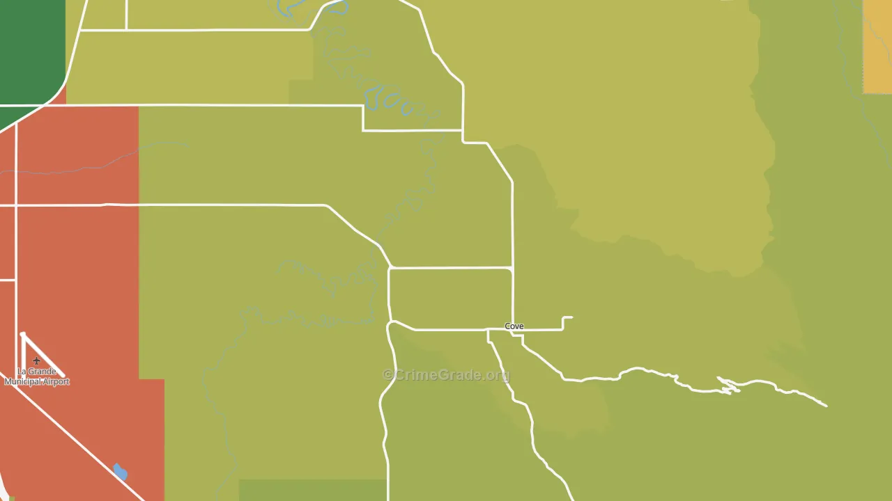 Cove, OR Map of Theft Rates