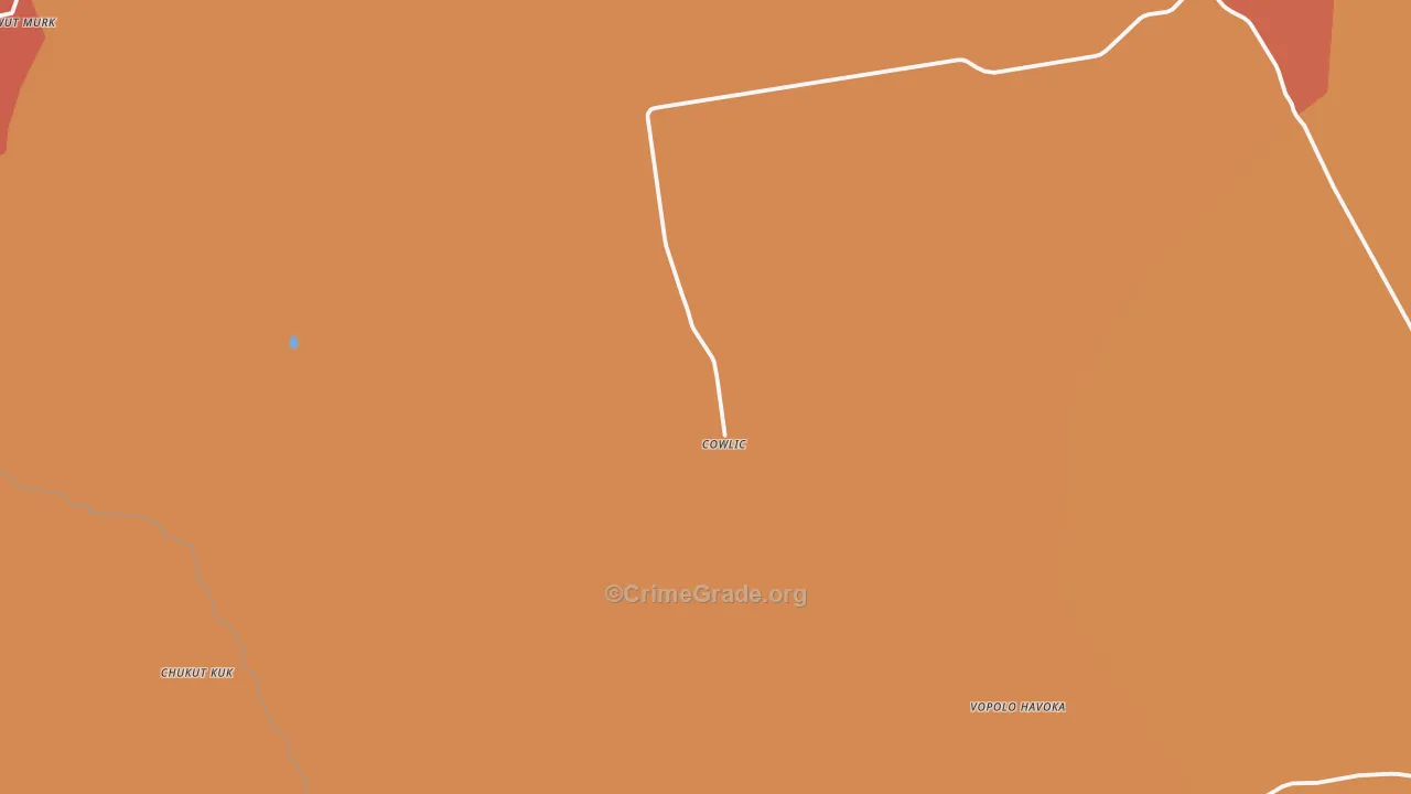 Cowlic, AZ Map of Theft Rates