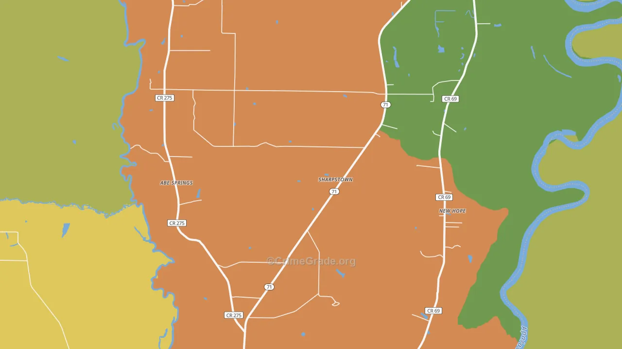 Cox, FL Map of Theft Rates