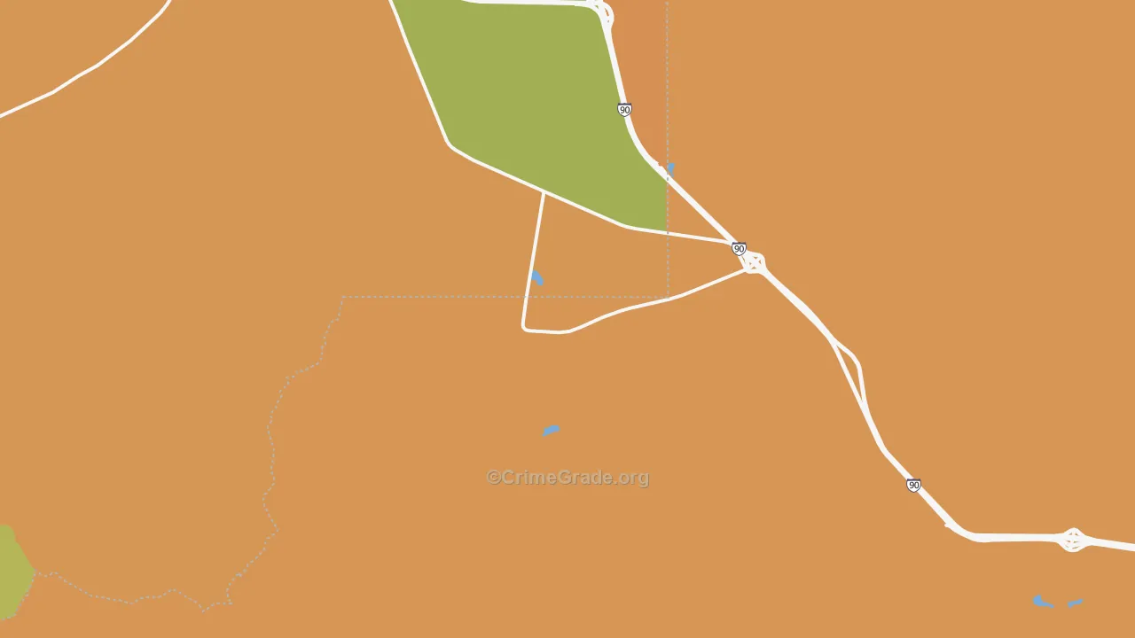 Crackerville, MT Map of Theft Rates