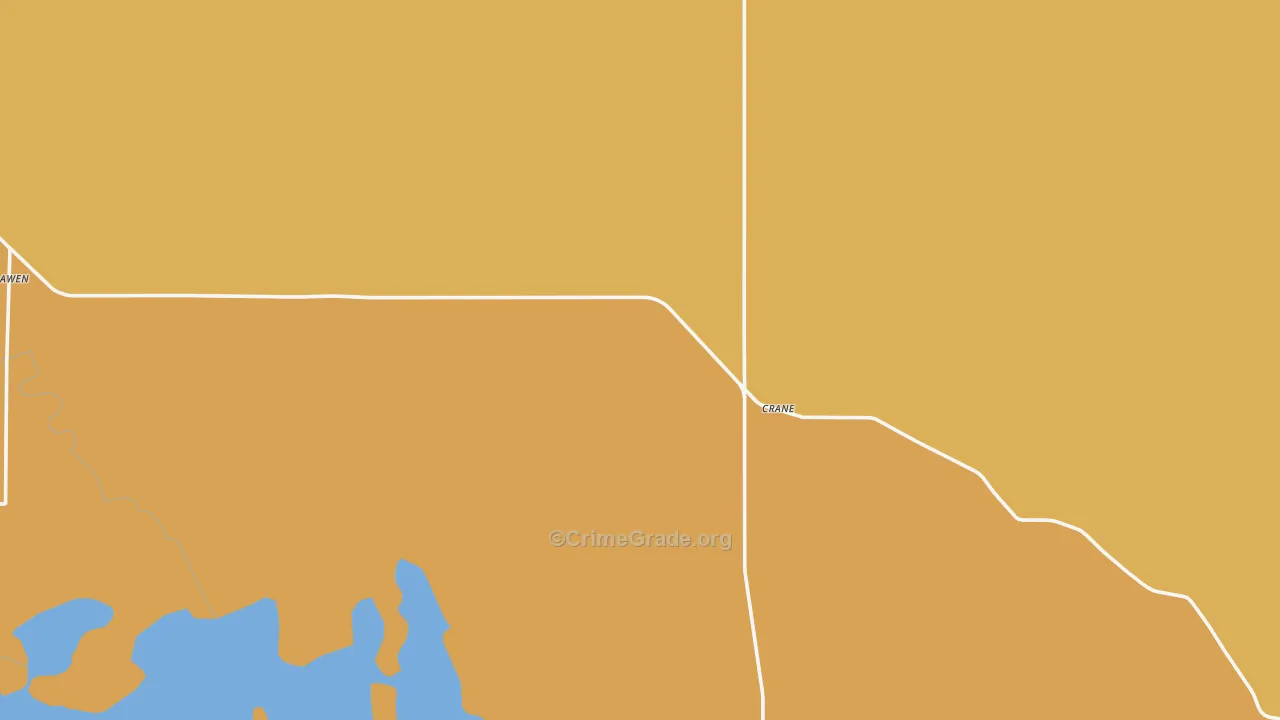 Crane, OR Map of Theft Rates