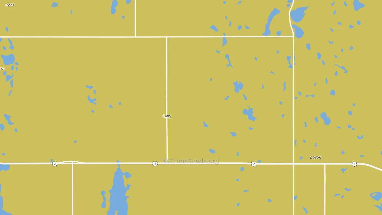 Crary, ND Map of Theft Rates