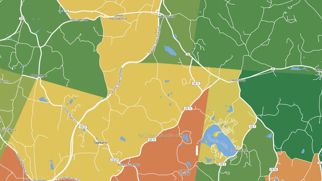 Craryville, NY Map of Theft Rates