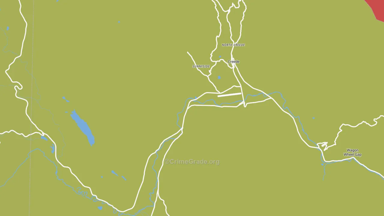 Creede, CO Map of Theft Rates
