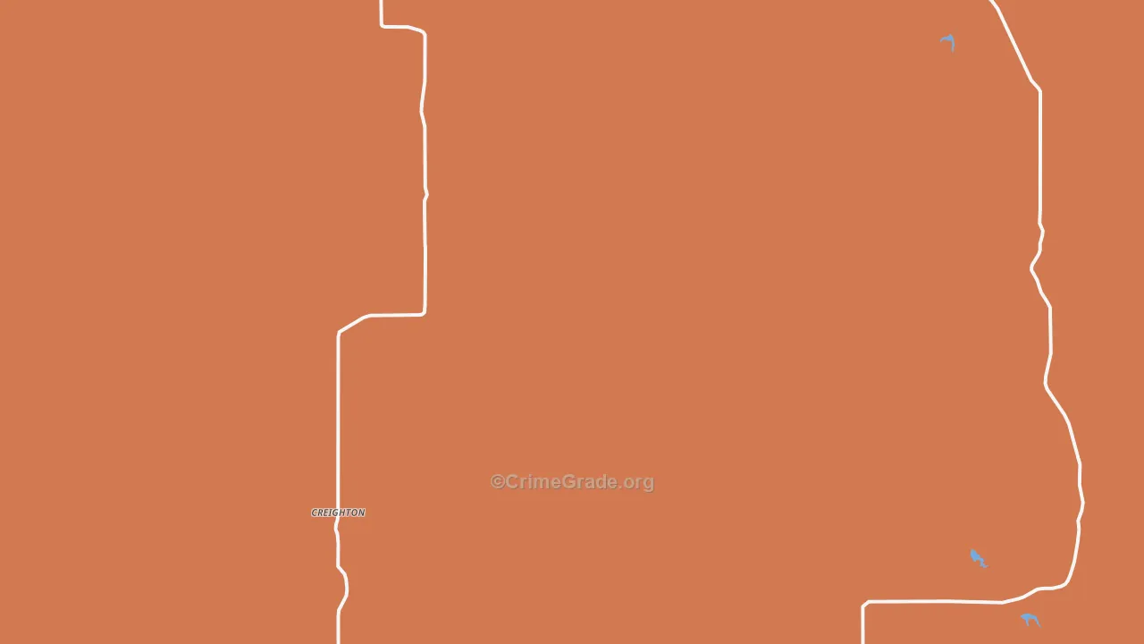 Creighton, SD Map of Theft Rates