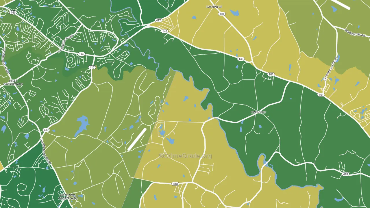 Crescent, SC Map of Theft Rates