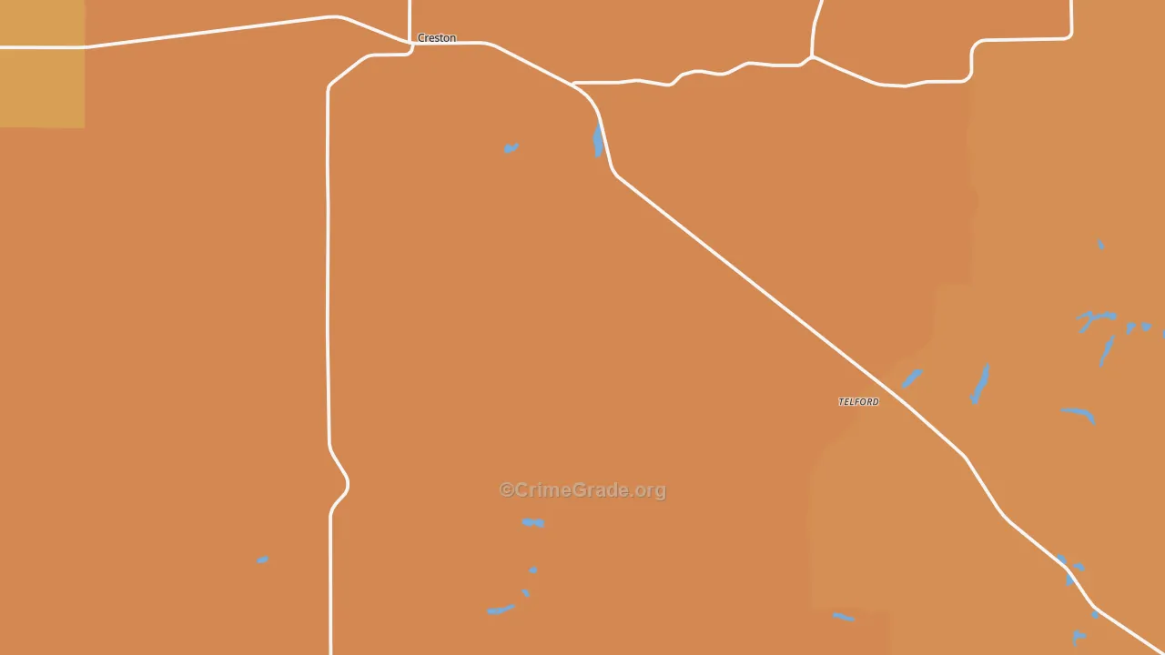 Creston, WA Map of Theft Rates