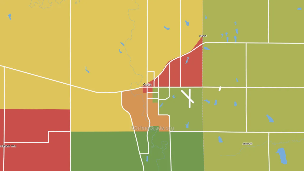 Crete, NE Map of Theft Rates
