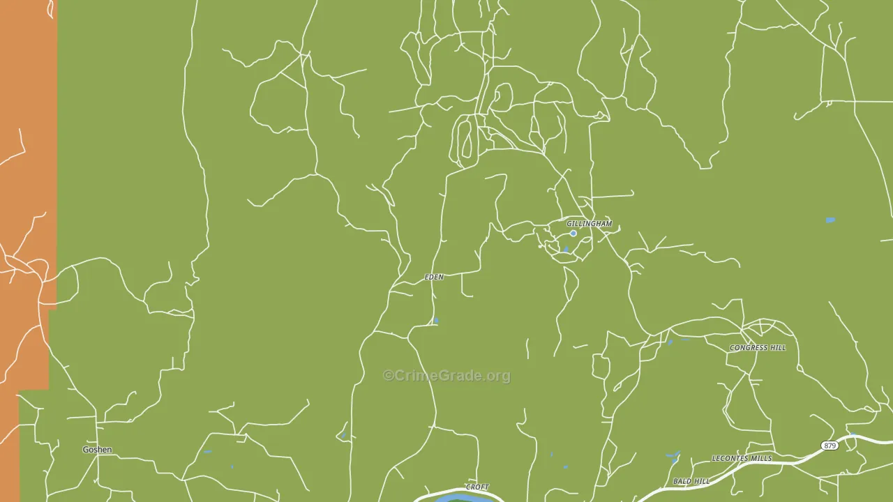 Croft, PA Map of Theft Rates