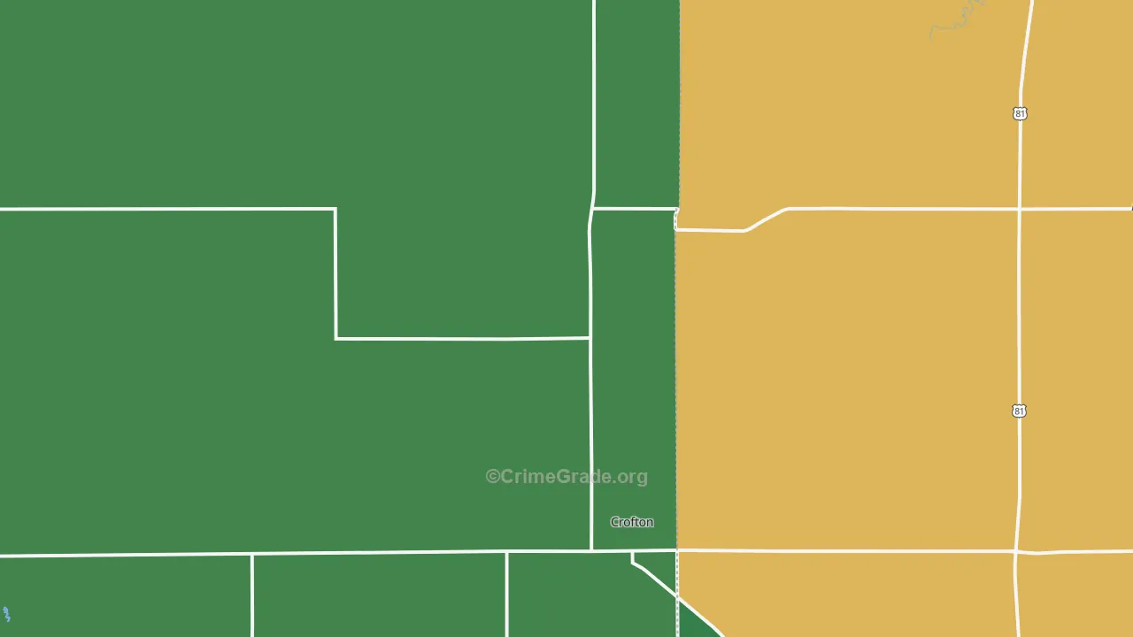 Crofton, NE Map of Theft Rates