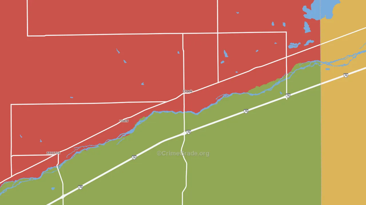 Crook, CO Map of Theft Rates