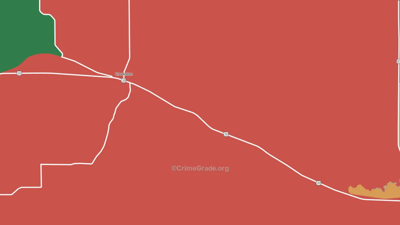 Crookston, NE Map of Theft Rates