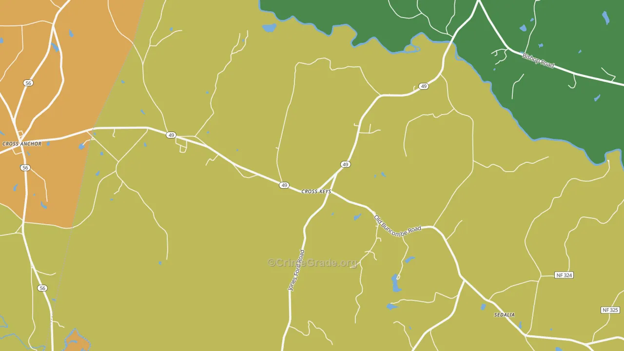 Cross Keys, SC Map of Theft Rates