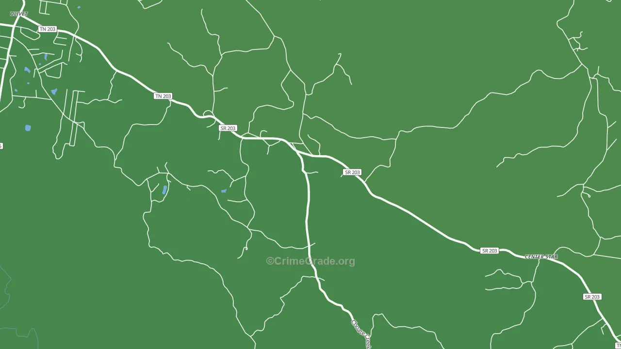 Crossroads, TN Map of Theft Rates