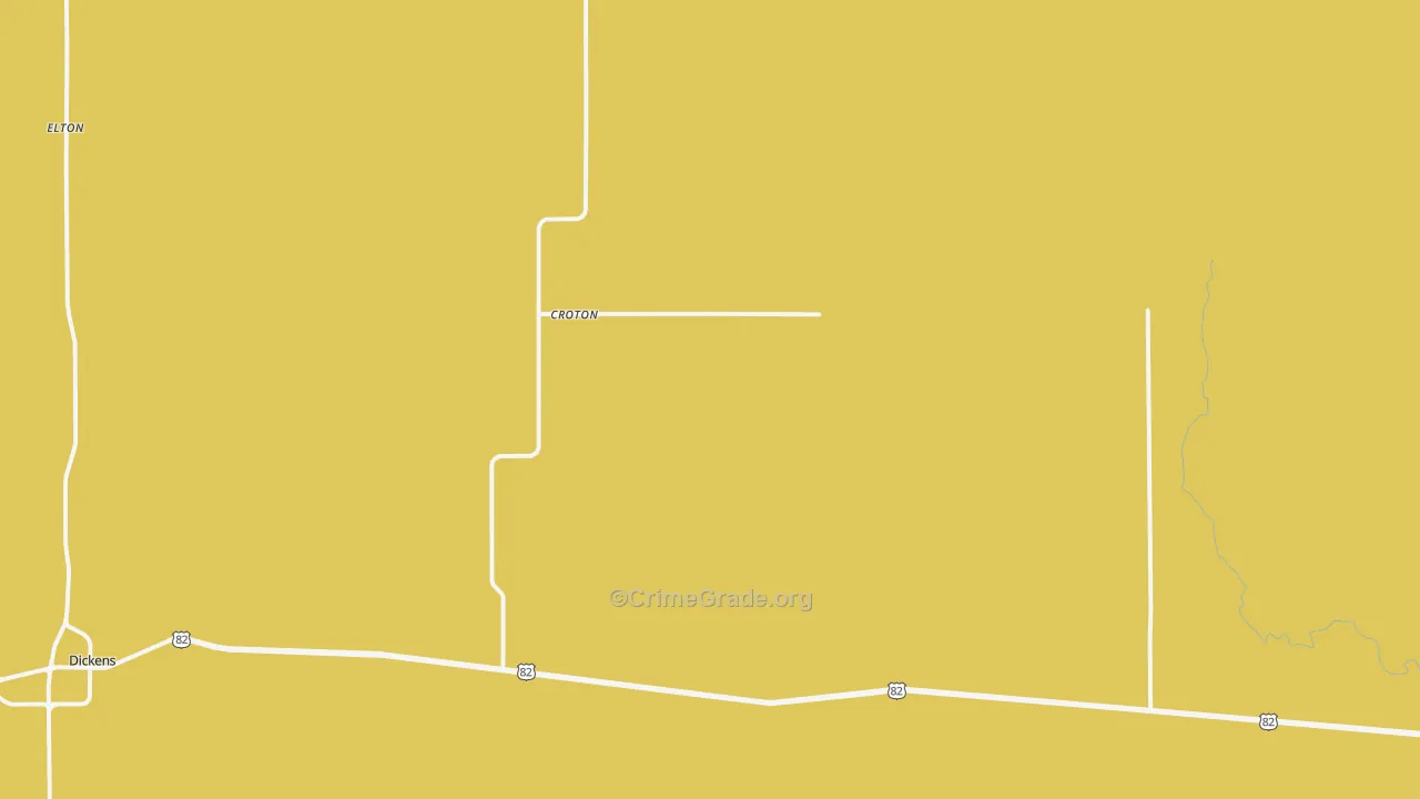 Croton, TX Map of Theft Rates