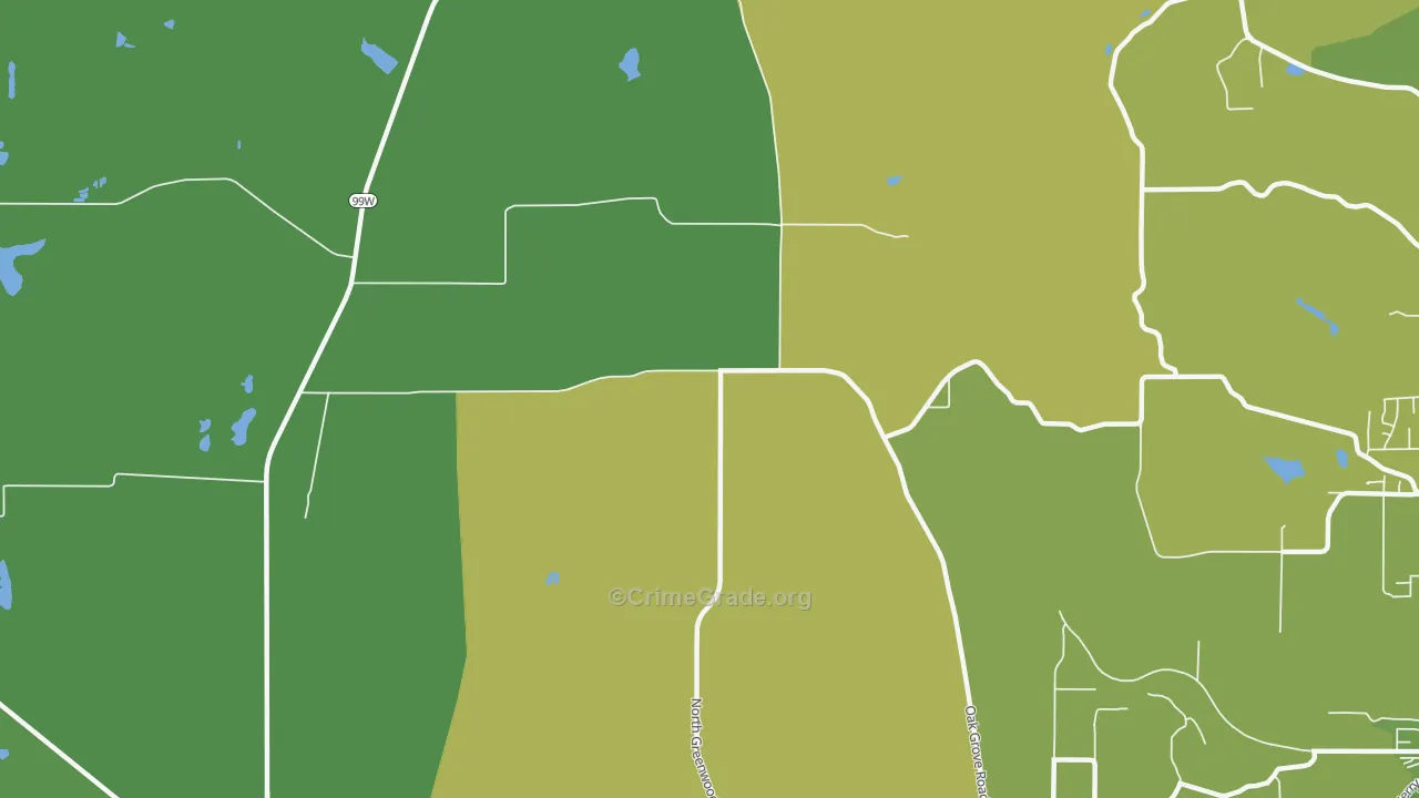 Crowley, OR Map of Theft Rates