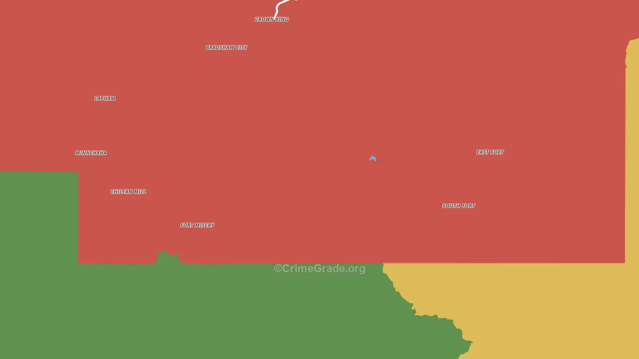 Crown King, AZ Map of Theft Rates