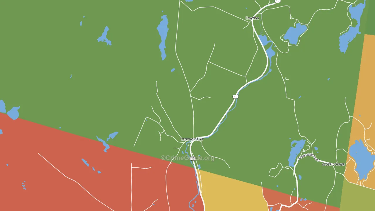 Croydon Flat, NH Map of Theft Rates