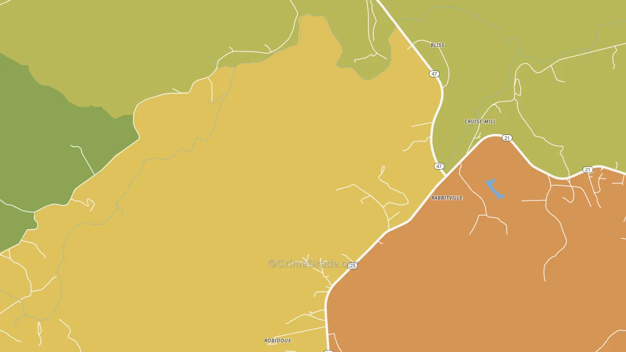 Cruise Mill, MO Map of Theft Rates