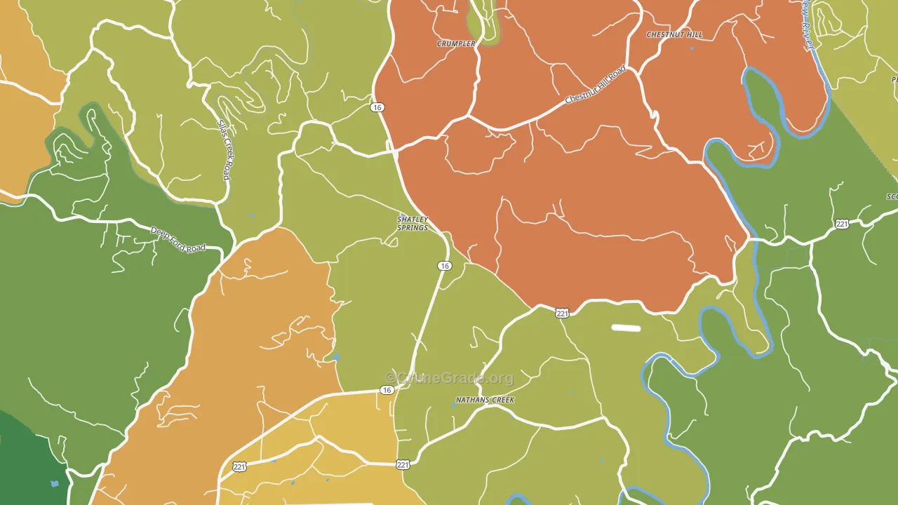 Crumpler, NC Map of Theft Rates