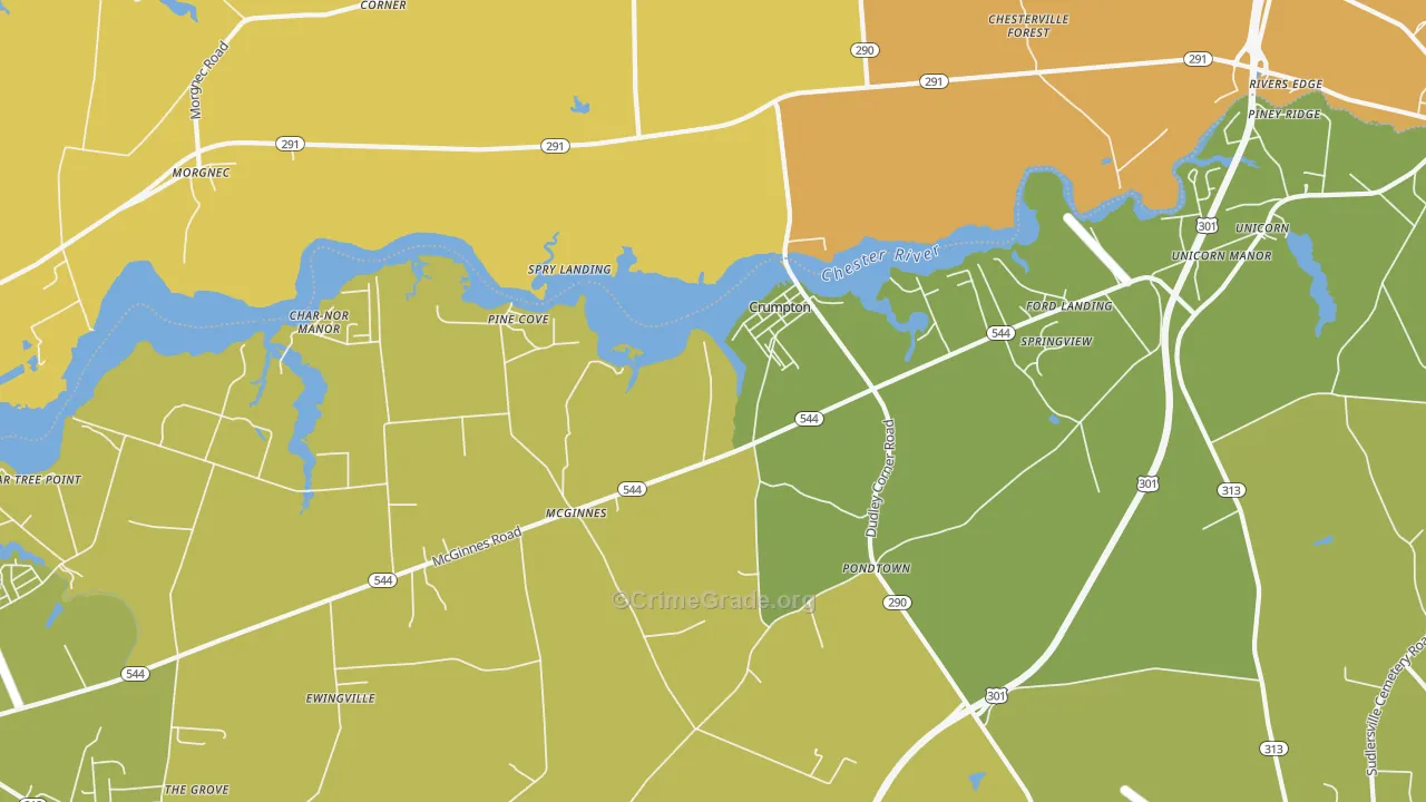Crumpton, MD Map of Theft Rates