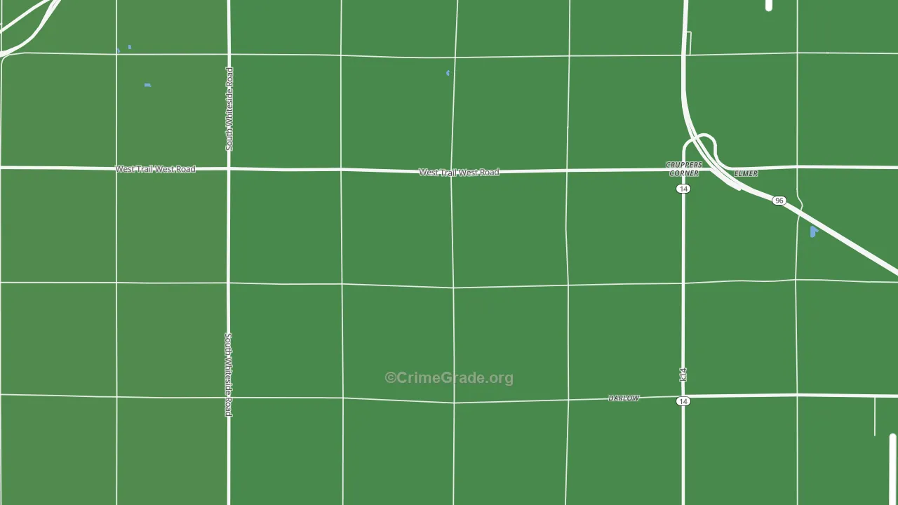 Cruppers Corner, KS Map of Theft Rates