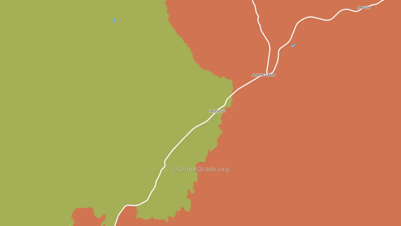 Cruzville, NM Map of Theft Rates