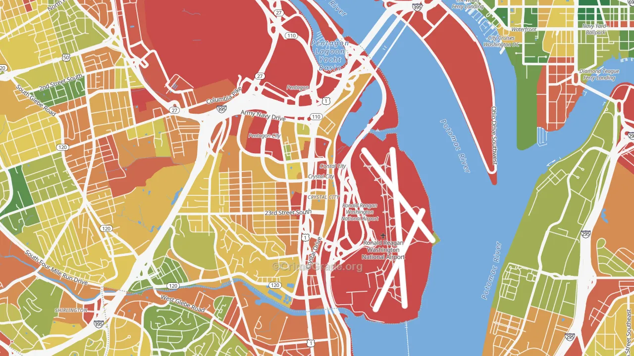 Crystal City, Arlington, VA Map of Theft Rates
