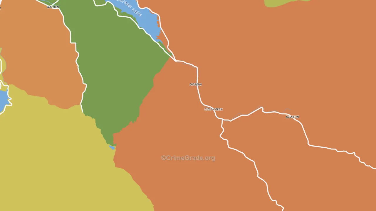 Culp Creek, OR Map of Theft Rates