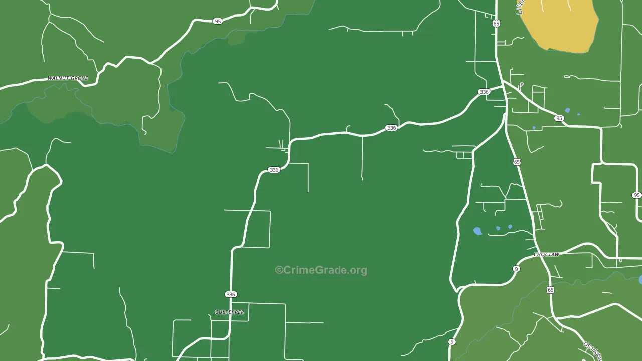 Culpeper, AR Map of Theft Rates
