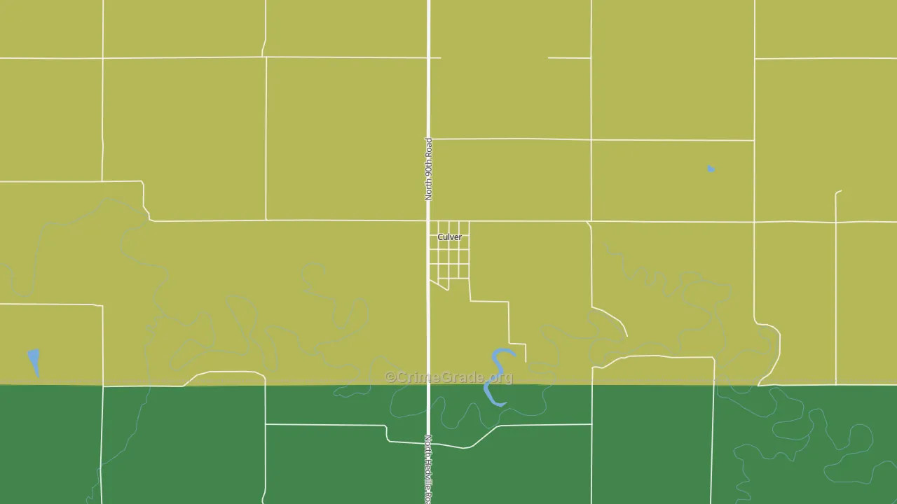 Culver, KS Map of Theft Rates