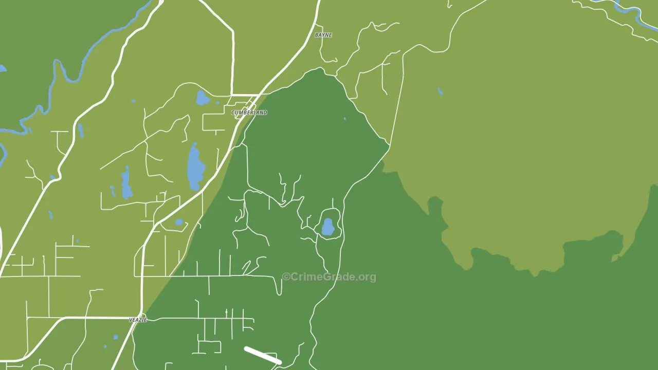 Cumberland, WA Map of Theft Rates