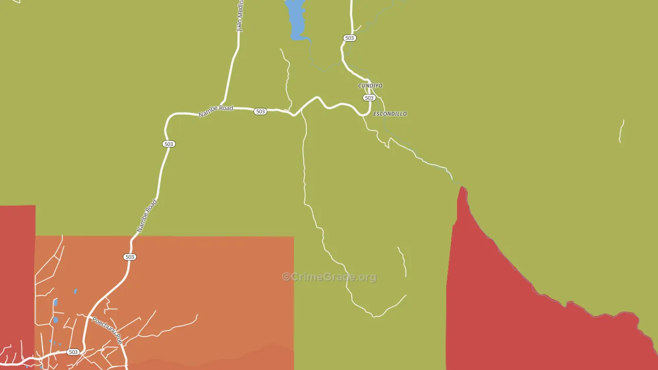 Cundiyo, NM Map of Theft Rates