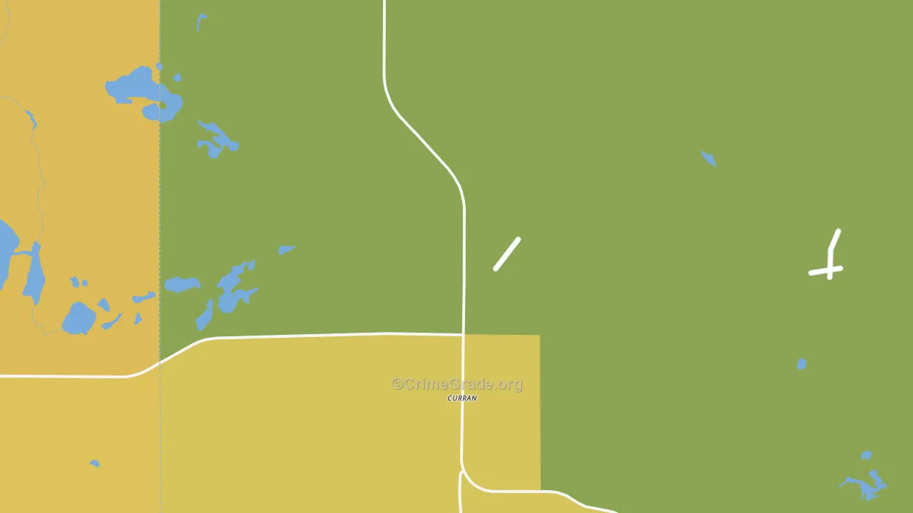 Curran, MI Map of Theft Rates