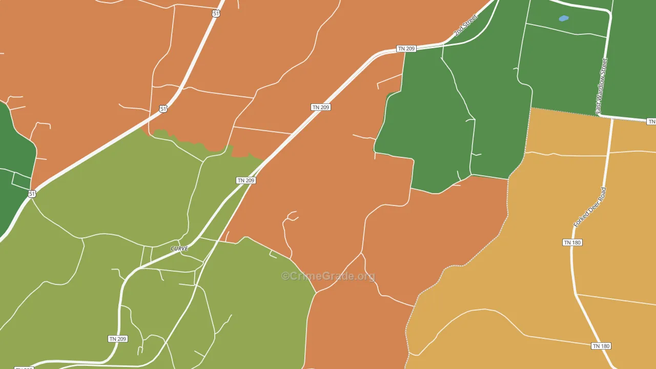 Curve, TN Map of Theft Rates