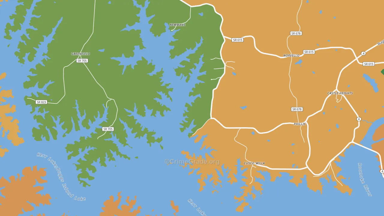 Cusco Willa, VA Map of Theft Rates